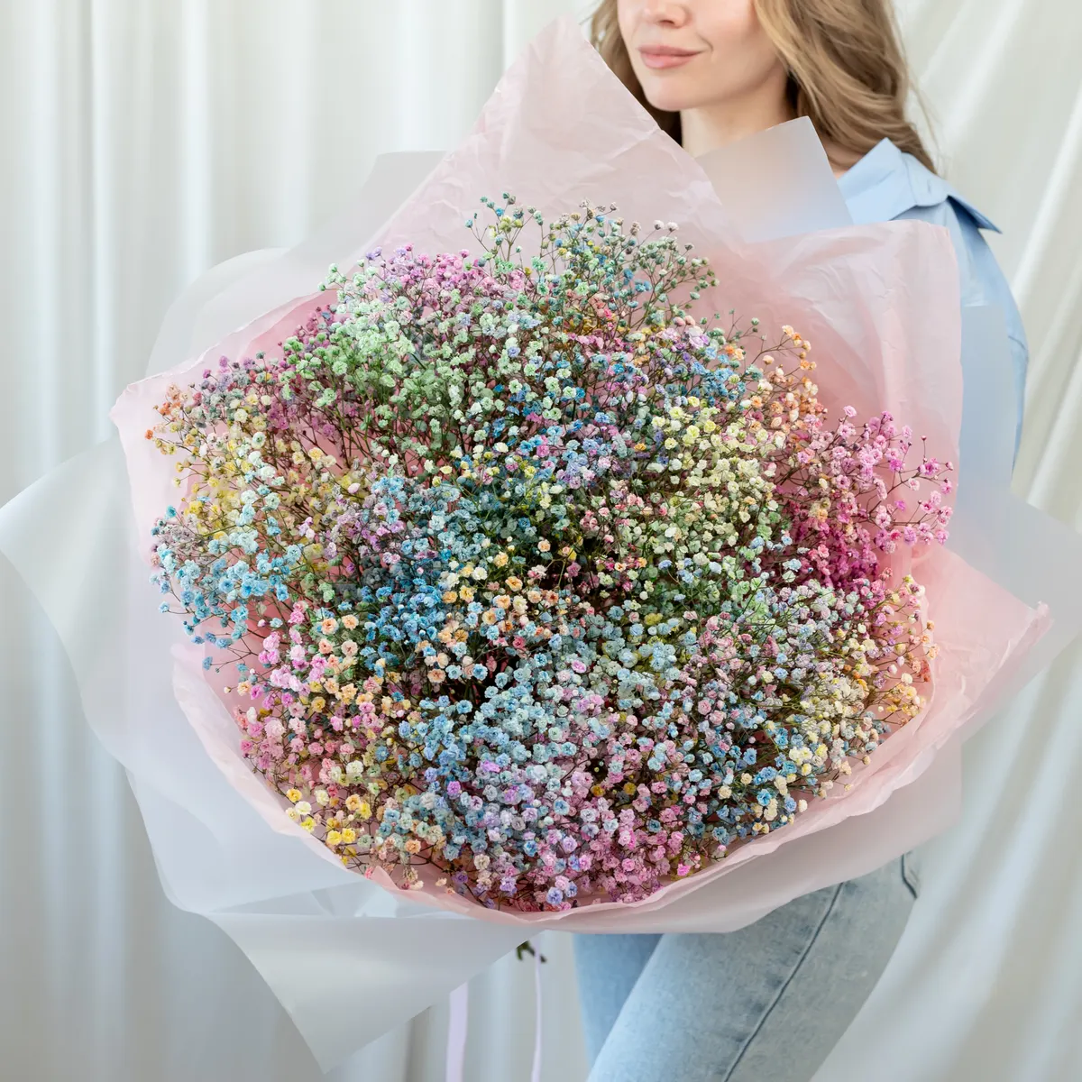 15 радужных гипсофил, ракурс 1 из 7